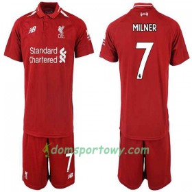 Koszulka Liverpool MILNER 7 Dziecięcy Domowe Koszulki Piłkarskie 2018-2019 Krótki Rękaw